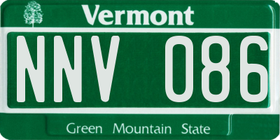 VT license plate NNV086