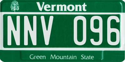 VT license plate NNV096