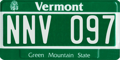 VT license plate NNV097