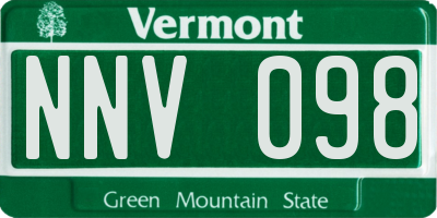 VT license plate NNV098