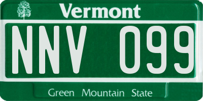 VT license plate NNV099