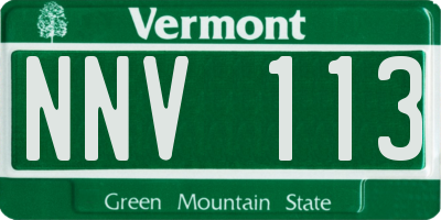 VT license plate NNV113