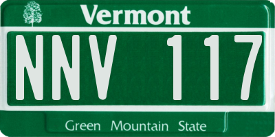 VT license plate NNV117