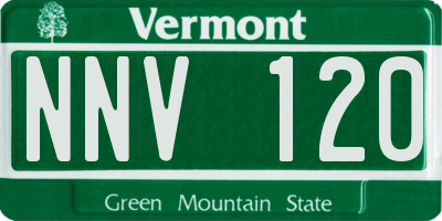 VT license plate NNV120