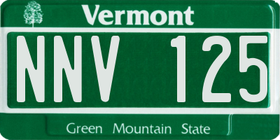 VT license plate NNV125