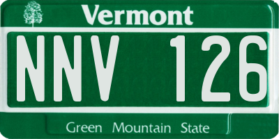 VT license plate NNV126