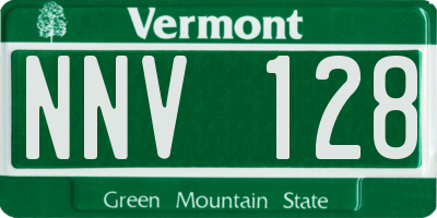VT license plate NNV128