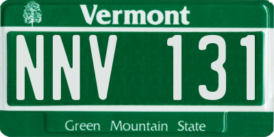 VT license plate NNV131