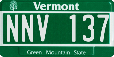 VT license plate NNV137