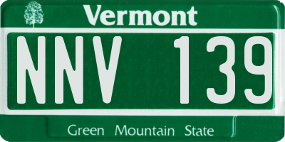 VT license plate NNV139