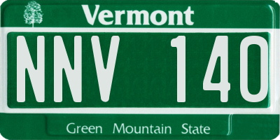 VT license plate NNV140