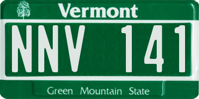 VT license plate NNV141