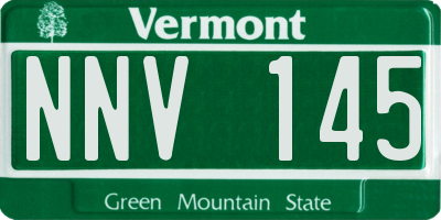 VT license plate NNV145