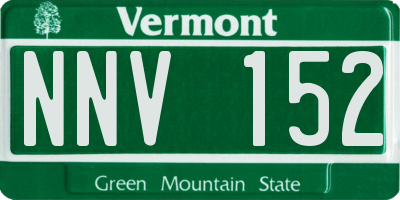 VT license plate NNV152