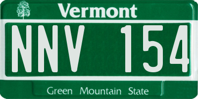 VT license plate NNV154