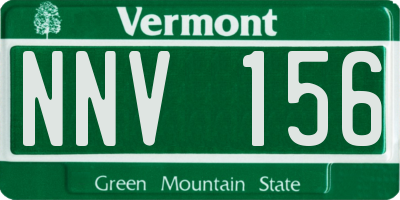 VT license plate NNV156