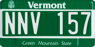 VT license plate NNV157