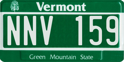 VT license plate NNV159