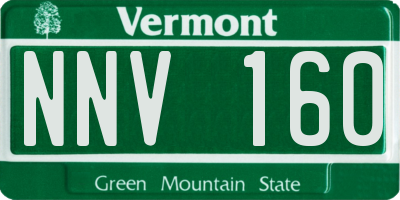 VT license plate NNV160