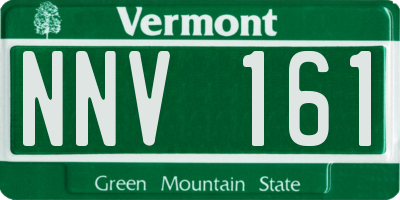 VT license plate NNV161