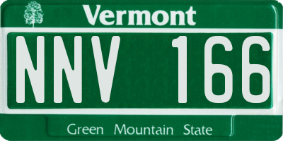 VT license plate NNV166