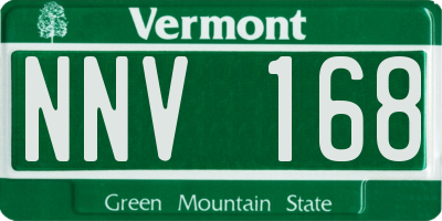 VT license plate NNV168