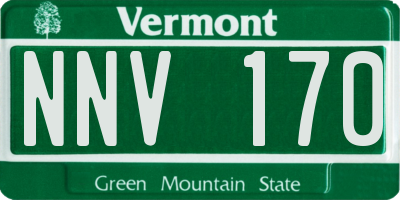 VT license plate NNV170