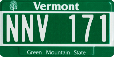 VT license plate NNV171