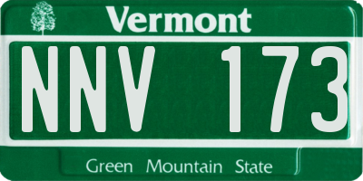 VT license plate NNV173