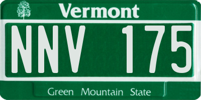 VT license plate NNV175