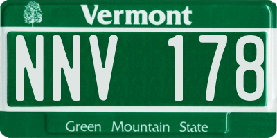 VT license plate NNV178