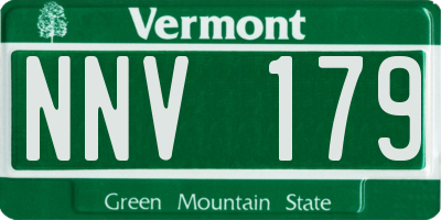 VT license plate NNV179
