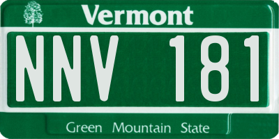VT license plate NNV181