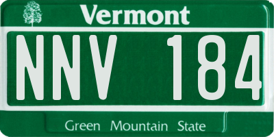 VT license plate NNV184
