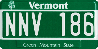 VT license plate NNV186