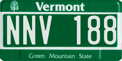 VT license plate NNV188