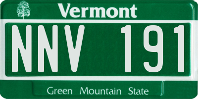 VT license plate NNV191