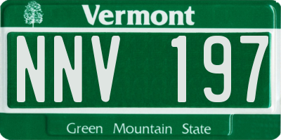 VT license plate NNV197