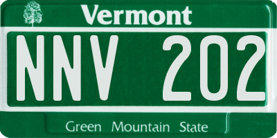 VT license plate NNV202
