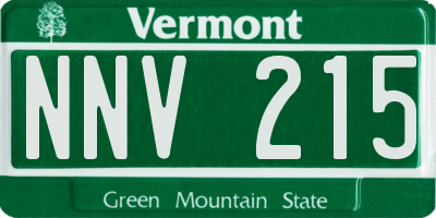 VT license plate NNV215