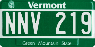 VT license plate NNV219