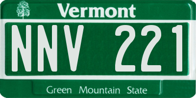 VT license plate NNV221
