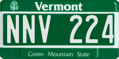 VT license plate NNV224