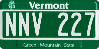 VT license plate NNV227