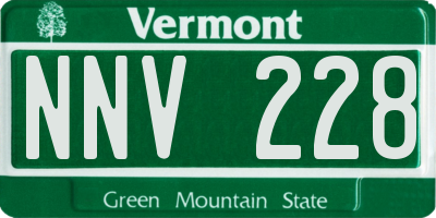 VT license plate NNV228