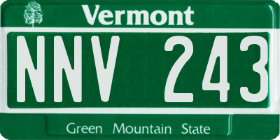 VT license plate NNV243