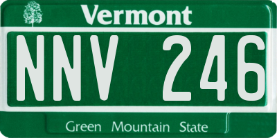 VT license plate NNV246