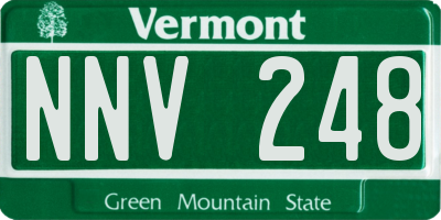 VT license plate NNV248