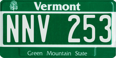 VT license plate NNV253