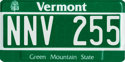 VT license plate NNV255